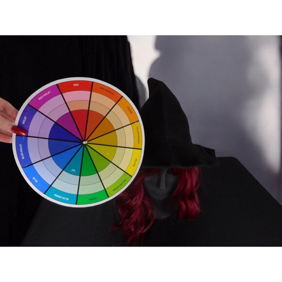 Black Knit Witch Hat - Soft Point Brim - New - Witchcore Cottagecore Pagan - Picture 9 of 9